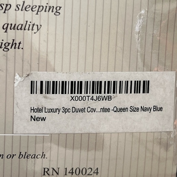 Danjor Lines Premium 1500 Collection Duvet Cover Set Navy Bedroom Full Queen - Picture 11 of 15
